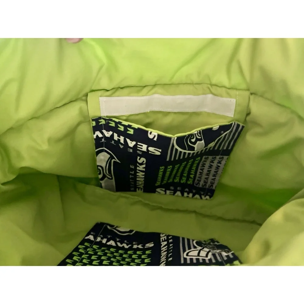 Seattle Seahawks Handmade Purse Bag Tote NFL Fan Blue Green Cotton Women's